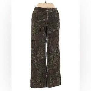 Floral Velvet Wide-Leg J.Jill Pants / Boot Cut / Paisley Vintage Print / Retro